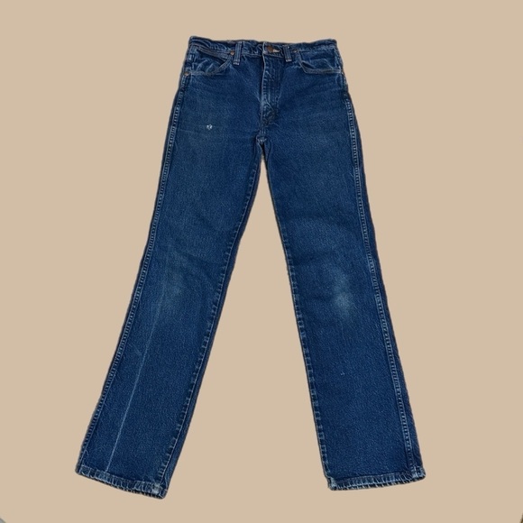 Wrangler Denim - Wrangler Women’s High Rise Straight Leg Jeans Dark Blue Sz 30x34